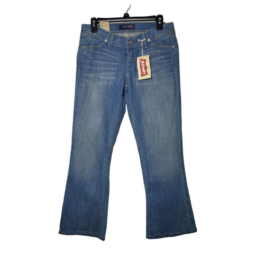 NWT Levi's Flare Ultra Low Rise Stretch Denim Blue Jeans Women's Size 9